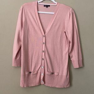 Anne Klein Button Up Vest Pink